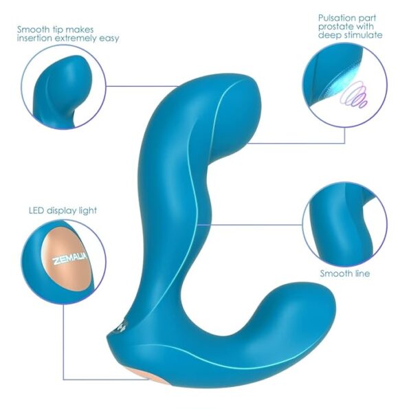 vibrating prostate massager heating male anal plug